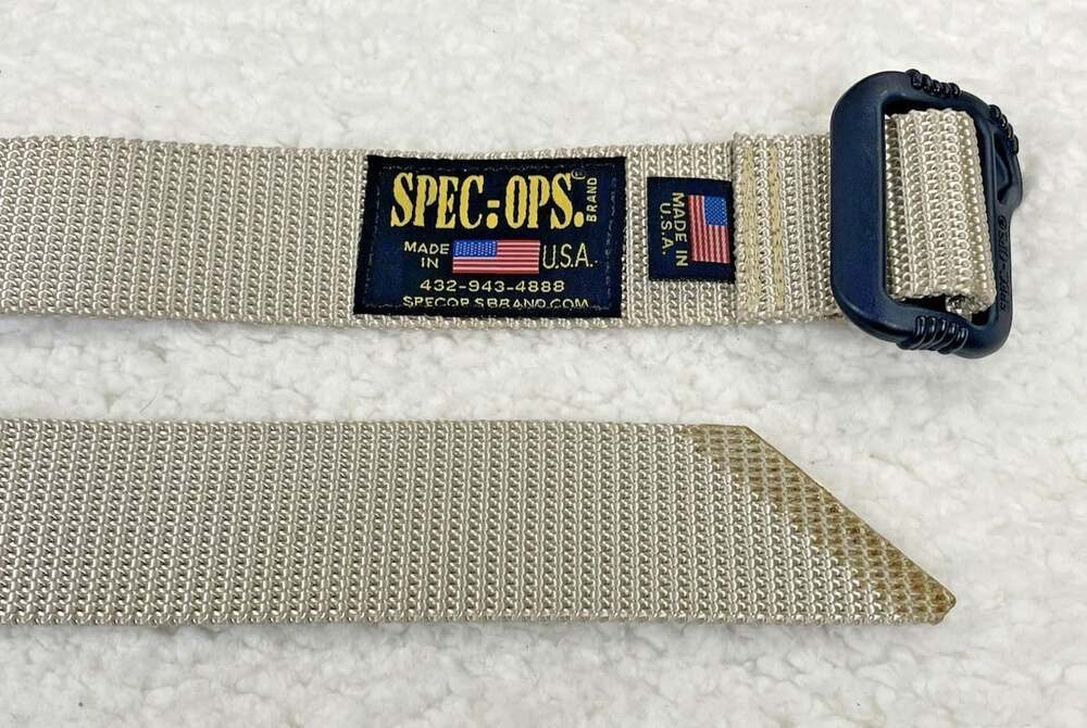 Spec-Ops Better BDU Belt Duty Tactical Nylon 1.75" L (36"-46”) Tan Made in USA